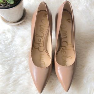 Sam Edelman 6.5 Hazel pointed toe heels in camel